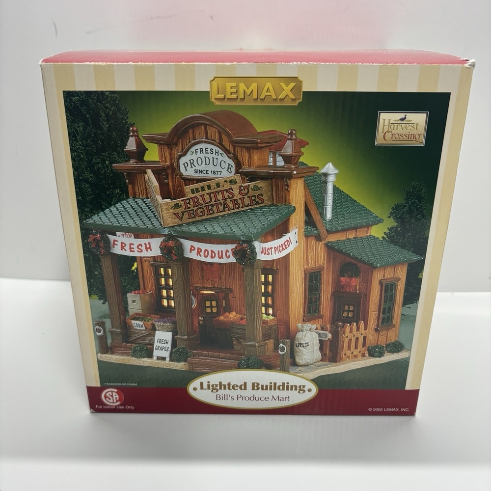 Lemax 2006 Bill's Produce Mart Harvest Crossing #55261 Fruits Vegetables Grapes